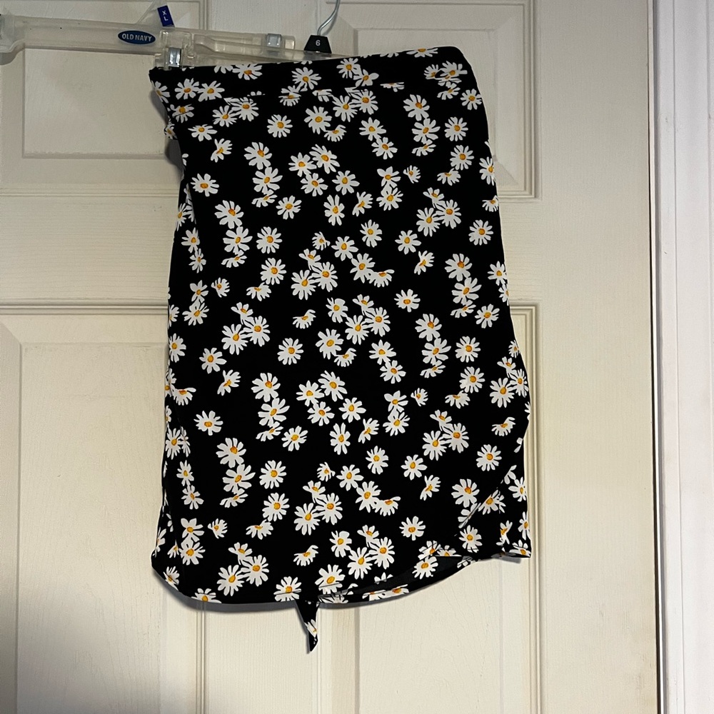 Shein floral wrap skirt